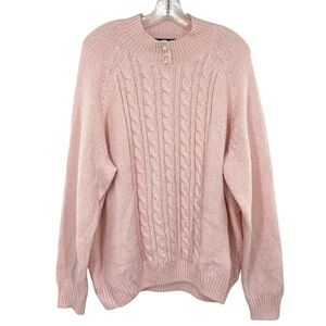 Karen Scott Women's Pink Cable Knit Sweater Size 2X